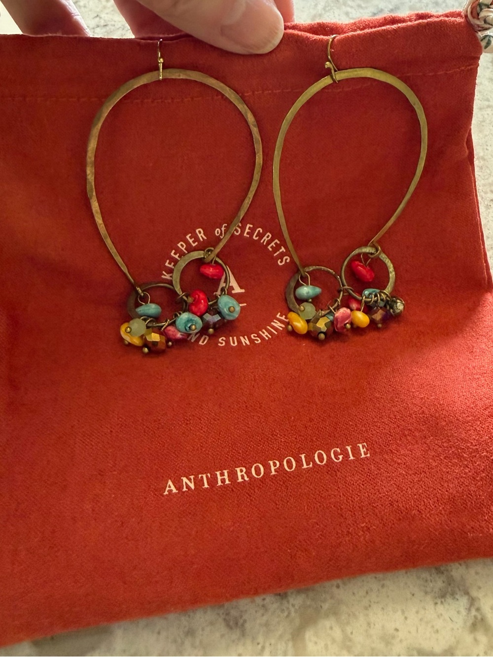 Anthro beaded earrings